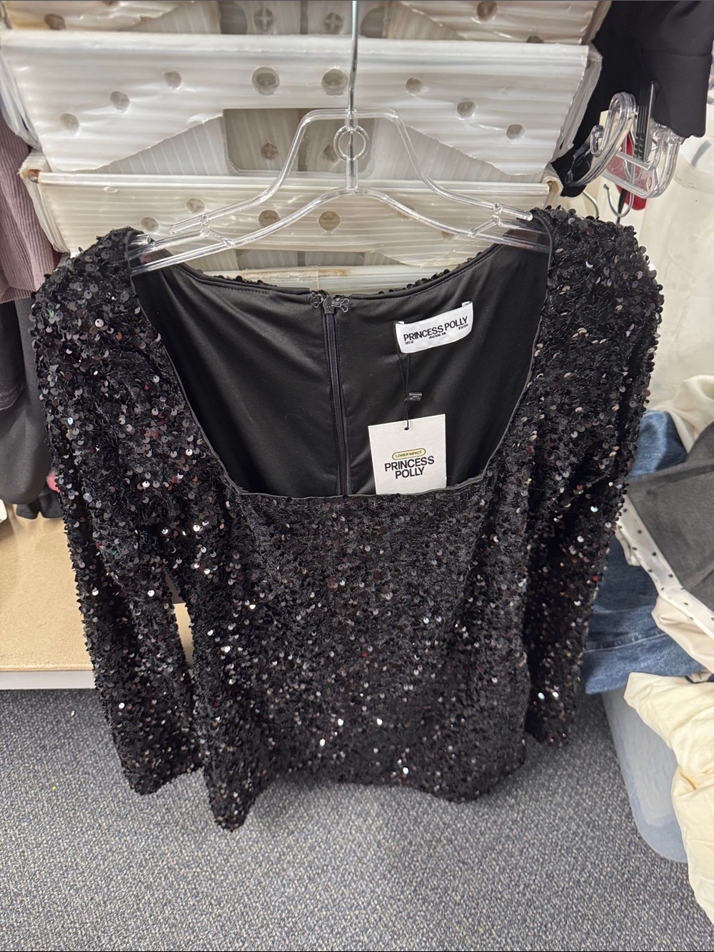 Princess Polly vinelle sequin dress us 6 // 091832